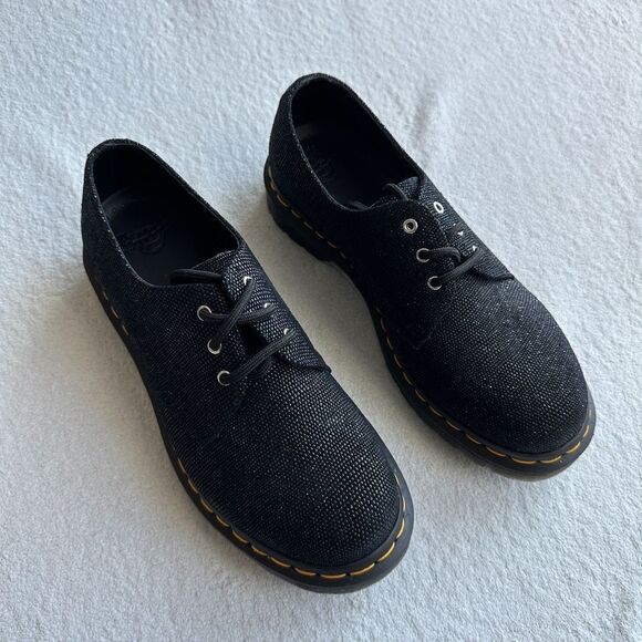 New Dr. Martens  1461 Glitter Ray Black women’s oxfords US Size 9 chunky‎ - Picture 5 of 12